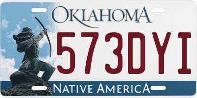 OK license plate 573DYI