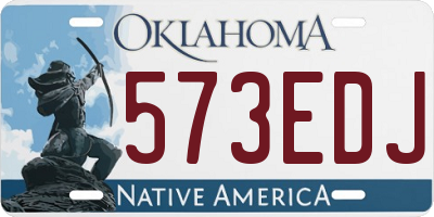OK license plate 573EDJ
