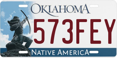 OK license plate 573FEY
