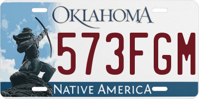 OK license plate 573FGM