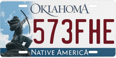 OK license plate 573FHE