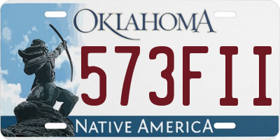 OK license plate 573FII