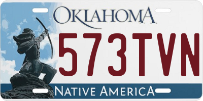 OK license plate 573TVN