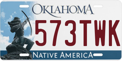 OK license plate 573TWK