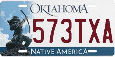 OK license plate 573TXA