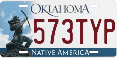 OK license plate 573TYP
