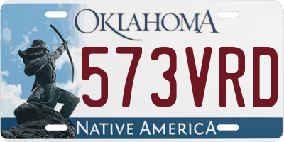 OK license plate 573VRD