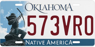 OK license plate 573VRO
