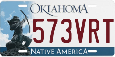 OK license plate 573VRT