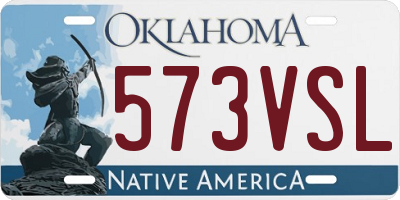 OK license plate 573VSL