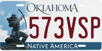 OK license plate 573VSP