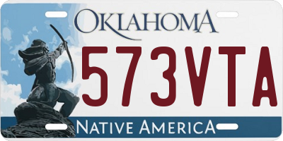 OK license plate 573VTA