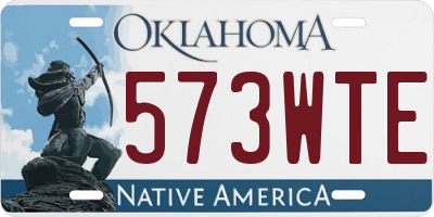 OK license plate 573WTE