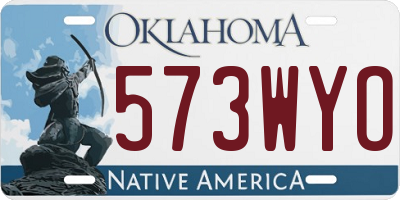 OK license plate 573WYO