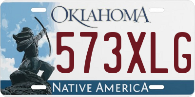 OK license plate 573XLG