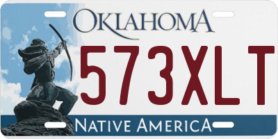OK license plate 573XLT