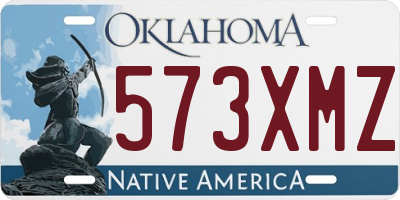 OK license plate 573XMZ