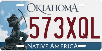 OK license plate 573XQL