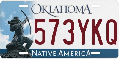 OK license plate 573YKQ