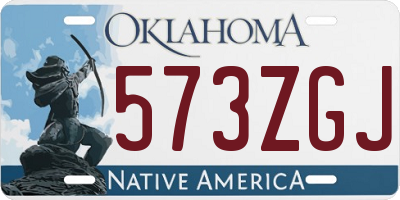 OK license plate 573ZGJ