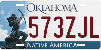 OK license plate 573ZJL