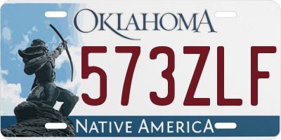 OK license plate 573ZLF