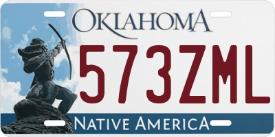 OK license plate 573ZML