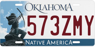 OK license plate 573ZMY