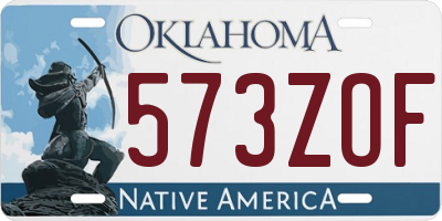 OK license plate 573ZOF