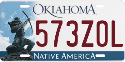 OK license plate 573ZOL