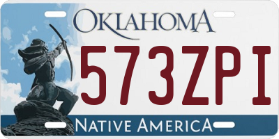 OK license plate 573ZPI