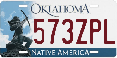 OK license plate 573ZPL