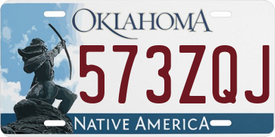 OK license plate 573ZQJ