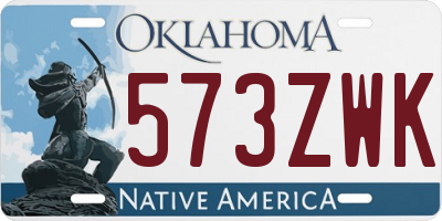 OK license plate 573ZWK