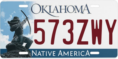 OK license plate 573ZWY
