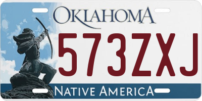 OK license plate 573ZXJ