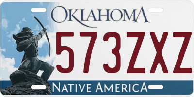 OK license plate 573ZXZ