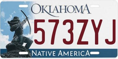 OK license plate 573ZYJ