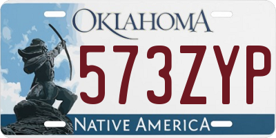 OK license plate 573ZYP