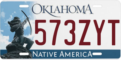 OK license plate 573ZYT