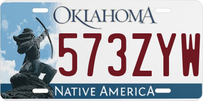 OK license plate 573ZYW