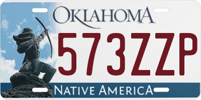 OK license plate 573ZZP