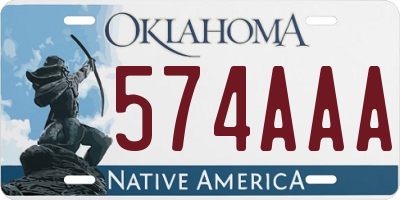 OK license plate 574AAA