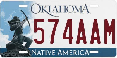 OK license plate 574AAM