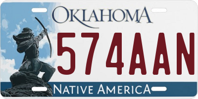 OK license plate 574AAN