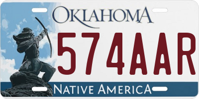 OK license plate 574AAR