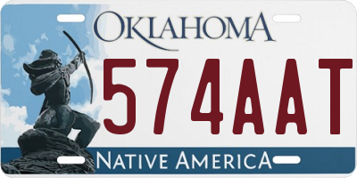 OK license plate 574AAT