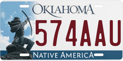 OK license plate 574AAU