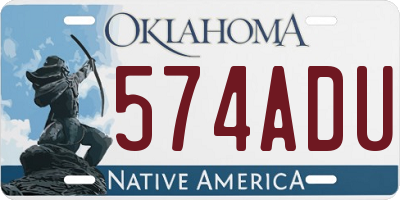 OK license plate 574ADU
