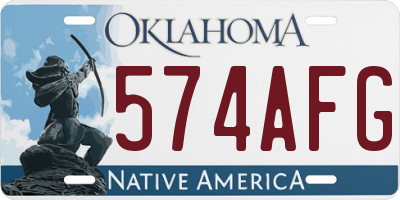 OK license plate 574AFG